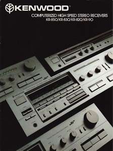 Kenwood Stereo Receivers Brochure KR 850, KR 830,KR 820  
