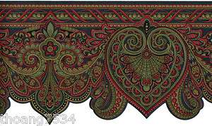   PAISLEY Leaf Scroll Morocco Indian Victorian Wall paper Border  