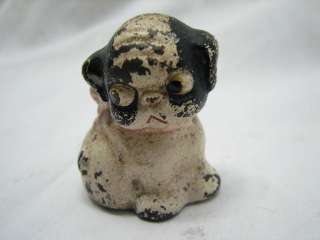 ANTIQUE HUBLEY CAST IRON PUPPO PUG DOG PAPERWEIGHT ACCESSORY FIGURE 