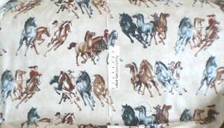 MAYWOOD Cowboys & Indians 1790 E horses cowgirls fabric  