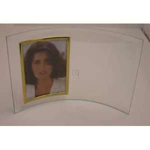  CURVED GLASS 5 X 7 FRAME W/ ENGRAVING AREA   Picture 