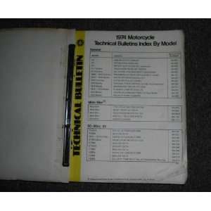  1974 Yamaha Motorcycle Technical Bulletin Repair Service 