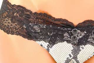 Beach Bunny Lace black magic cobra bikini sz XS top & XL bottom  