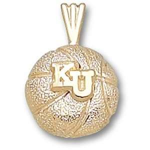  University of Kansas KU Basketball   New Pendant (Gold 