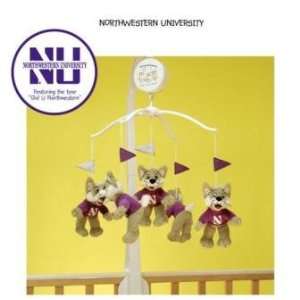 NCAA Northwestern Wildcats Mascot Musical Baby Mobile **  