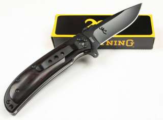   Browning Folding Pocket Knife Solid Outdoor Camping Hunting knife 1