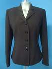 Jones New York FITTED Brown Women Blazer Suit Jacket SZ 4 