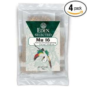 Eden Mu #16 Tea, Herb, 8 Count Packages (Pack of 4)  