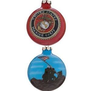  Personalized United States Marines Glass Ball Christmas 