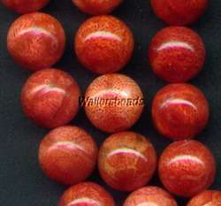 Phillipine Red Apple Coral Bead Strand 6/7MM 16  