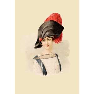  The Lady in the Red Feathered Cap 24x36 Giclee
