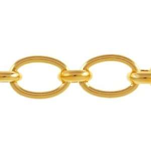    4x6mm Gold Plated Long Short Chain Link Arts, Crafts & Sewing