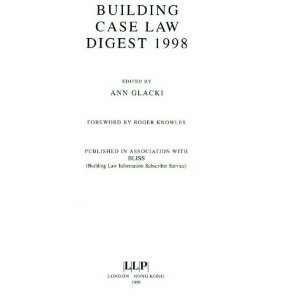  Building Case Law Digest Hb (Construction Law 