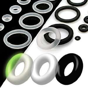  10PC Rubber O Ring Package   00G   Black Jewelry