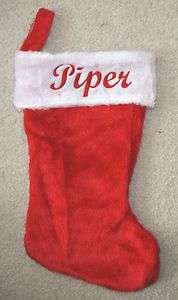 EMBROIDERED PERSONALIZED PLUSH CHRISTMAS STOCKINGS FSHP  