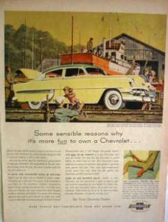 1954 CHEVROLET BEL AIR 4 DOOR SEDAN PRINT AD  