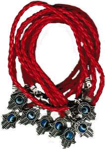 100 Hamsa EVIL EYE Red String Kabbalah Bracelets Lot  