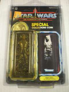POTF HAN SOLO (IN CARBONITE CHAMBER) # 93770 MINT ON VG  CARD  