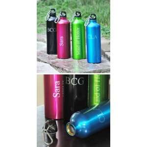  Personalized Aluminum Water Bottles   4 Colors Sports 