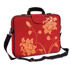 Fuji Labs 17 inch Red Blossom Handle Laptop Sleeve  