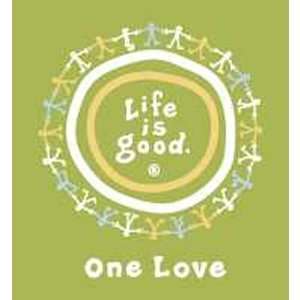  LIFE IS GOOD Women`s One Love Tribe Tennis Tee Sports 