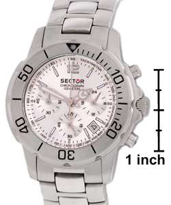 Sector Mens 200 Chronograph Silver Dial Watch  Overstock