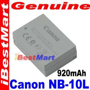 Genuine Canon NB 10L Rechargeable Li ion Camera Battery PowerShot SX40 