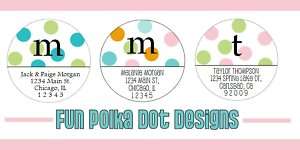 72 Polka Dots RETURN ADDRESS LABELS Stickers Fun Cute  
