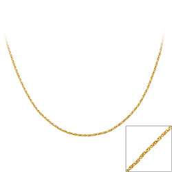   Gold over Silver 36 inch Twisted Box Chain Necklace  