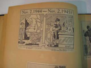 Vintage Hubert Comic Strips in Antique Scrapbook~ WWII Memorabilia 