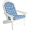 Ali Patio Outdoor Blue Tile Adirondack Tufted Chair Cushion