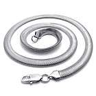 22 Mens Stainless Steel Flat Snake Chain Necklace SL043