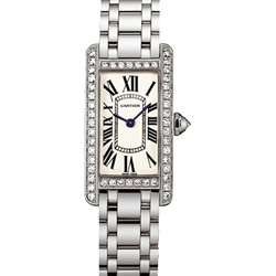 Cartier Tank Americaine 18k Gold Diamond Watch  Overstock