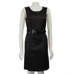 Connected Apparel Womens Wide belted Dress  Overstock