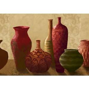  Sand and Red Vessels Wallpaper Border