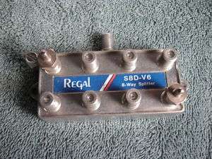 Regal S8D V6 8 way TV Co Axle Cable Splitter  