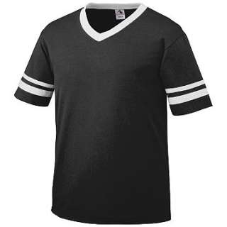 Augusta Sportswear Sleeve Stripe V Neck Jersey Sports Shirt (19 Colors 