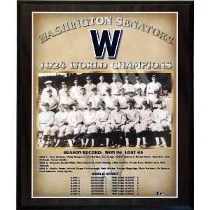  Washington Senators Healy Plaque W.S. 1924 Sports 