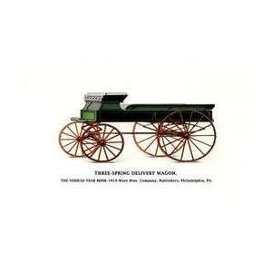  Three Spring Delivery Wagon 20x30 poster