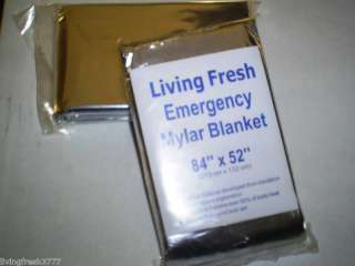 12 Emergency Survival Thermo / Mylar Blankets for Kits  