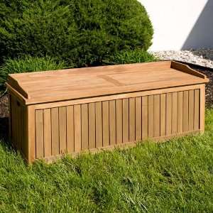  Jakie 5 ft Teak Wood Storage Bench: Patio, Lawn & Garden