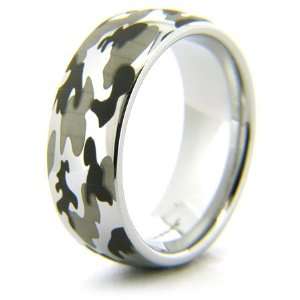  Cobalt Chrome 8mm Domed Camo Ring Jewelry
