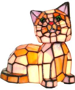 Tiffany style Bobble Head Cat Lamp  Overstock