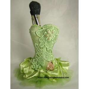  Victorian Green Dress Vanity Organizer 