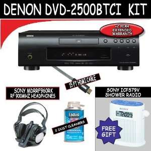  Denon DVD 2500BTCI Blu Ray/DVD/CD Player + Sony MDR 