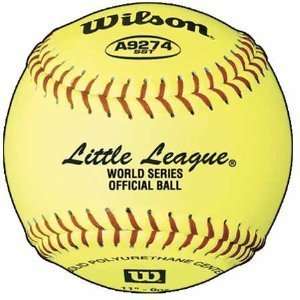   Game Play 11 Inch Optic Yellow Leather Softball: Sports & Outdoors