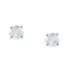 14k White Gold 3/4ct TDW Diamond Stud Earrings (J K, I2 I3 