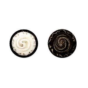   Horn Wild Tribe Saddle Swirl Organic Plugs   4G (5mm)   Sold As A Pair