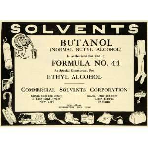  1922 Ad Commercial Solvents Butanol Ethyl Alcohol Butyl 