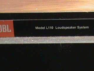 Vintage JBL L110 Speaker.WOW  